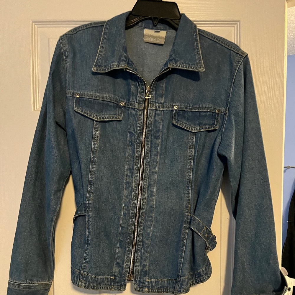 Lightweight denim zip up jacket